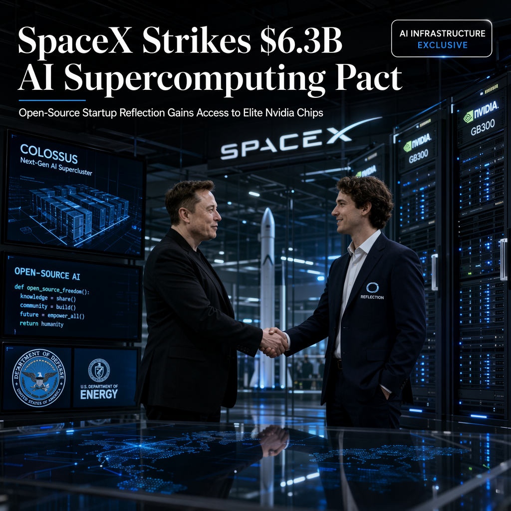 SpaceX Secures $6.3 Billion AI Supercomputing Deal with Open-Source Startup Reflection