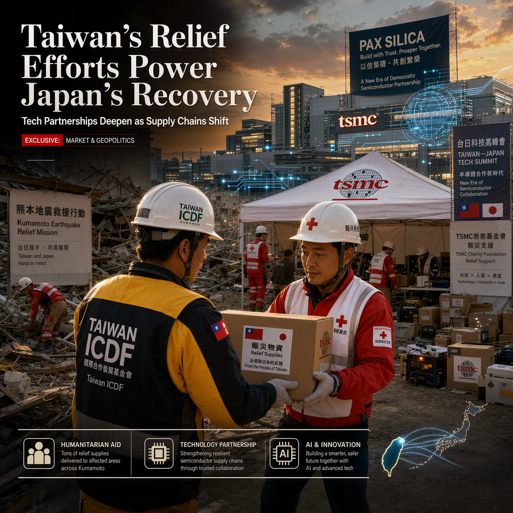 Taiwan Leads Earthquake Relief Efforts in Japan as Tech Ties Strengthen Amid Supply Chain Shifts