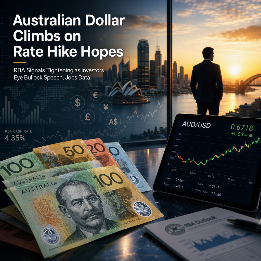 Australian Dollar Rises on Renewed RBA Rate Hike Bets Ahead of Bullock Speech and Jobs Data