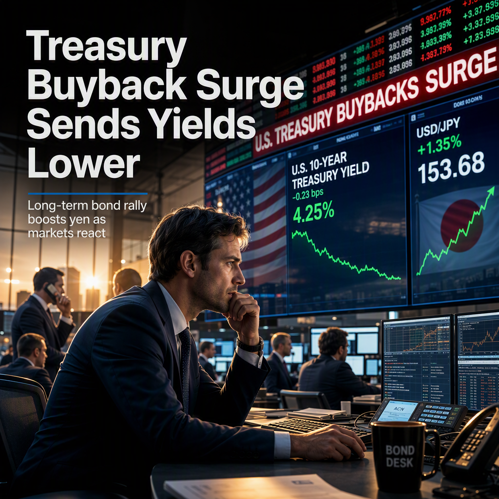 U.S. Treasury Doubles Long-Dated Bond Buybacks, Sending Yields Lower and Yen Higher