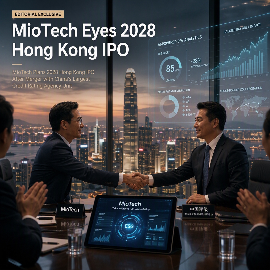 MioTech Plans 2028 Hong Kong IPO After Merger with China’s Largest Credit Rating Agency Unit
