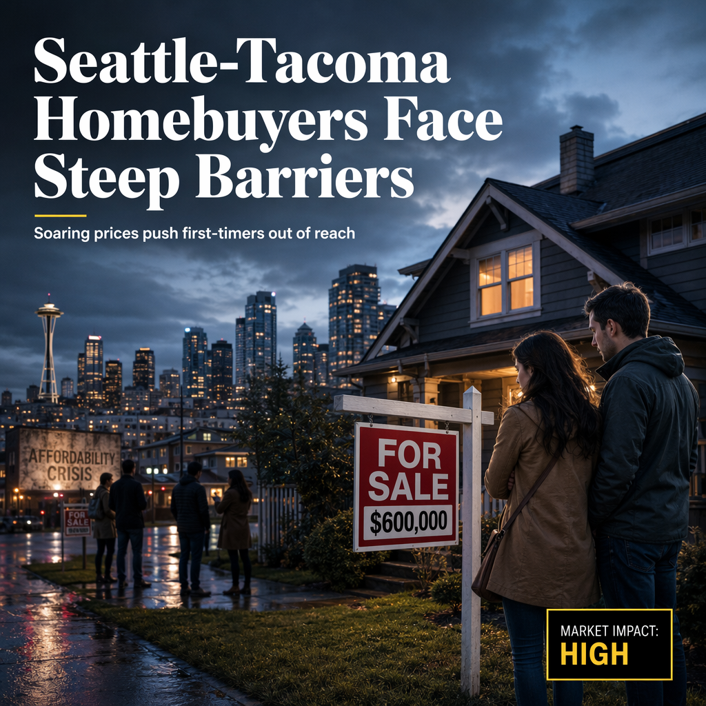 Seattle-Tacoma Ranks Among Worst U.S. Cities for First-Time Homebuyers Amid Soaring Prices