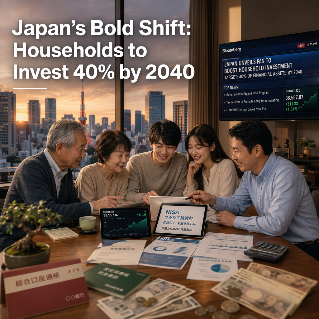 Japan Sets Ambitious Target to Boost Household Investment Assets to 40% by 2040