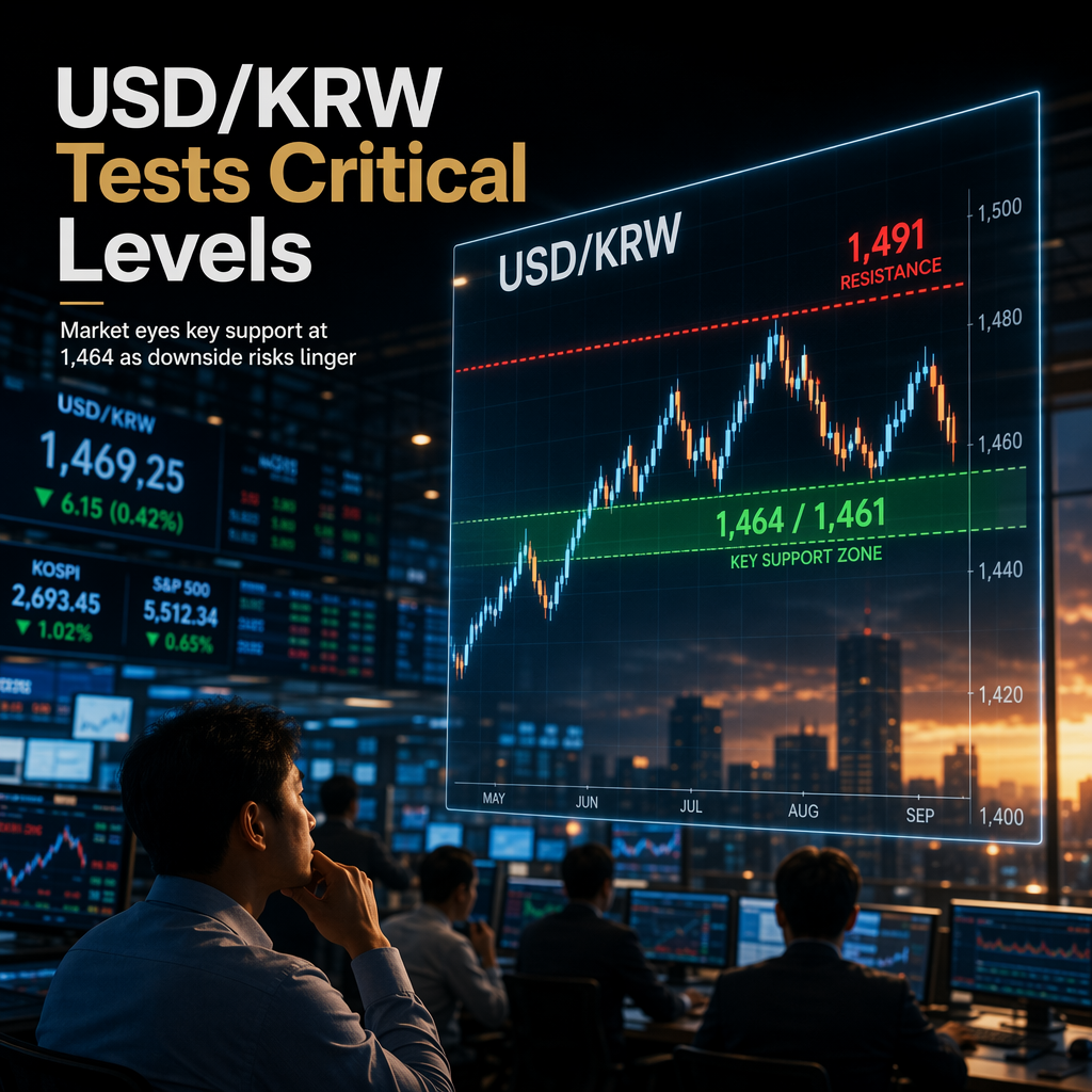 USD/KRW Tests Key Support Levels After Failing to Surpass June High