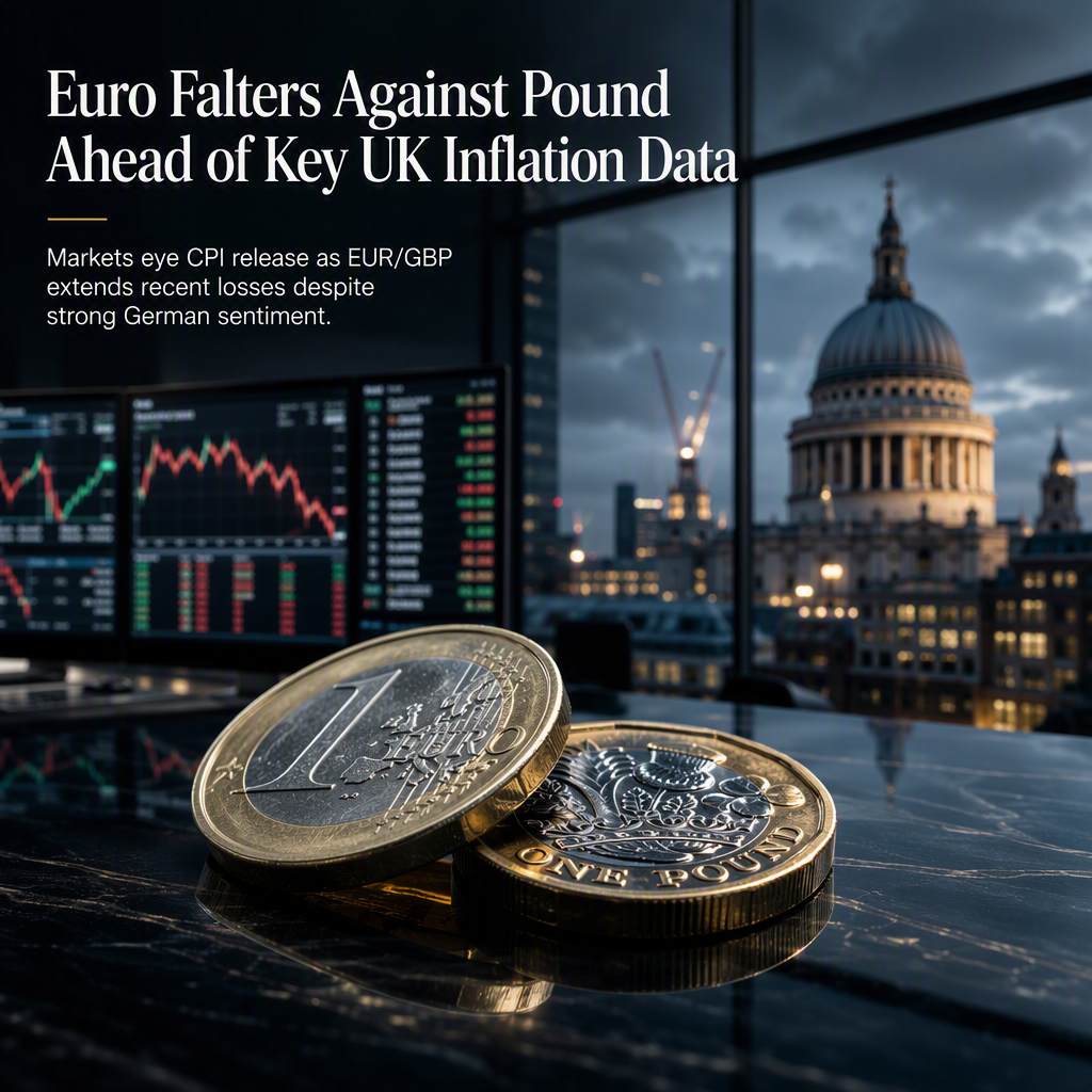 Euro Loses Ground Against Pound Despite Strong German Sentiment Ahead of UK Inflation Data