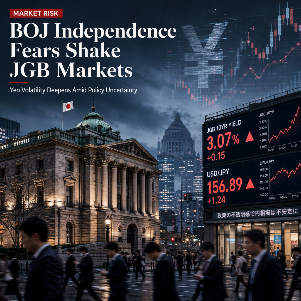 Concerns Over BOJ Independence Drive JGB Yields Higher as Yen Volatility Persists