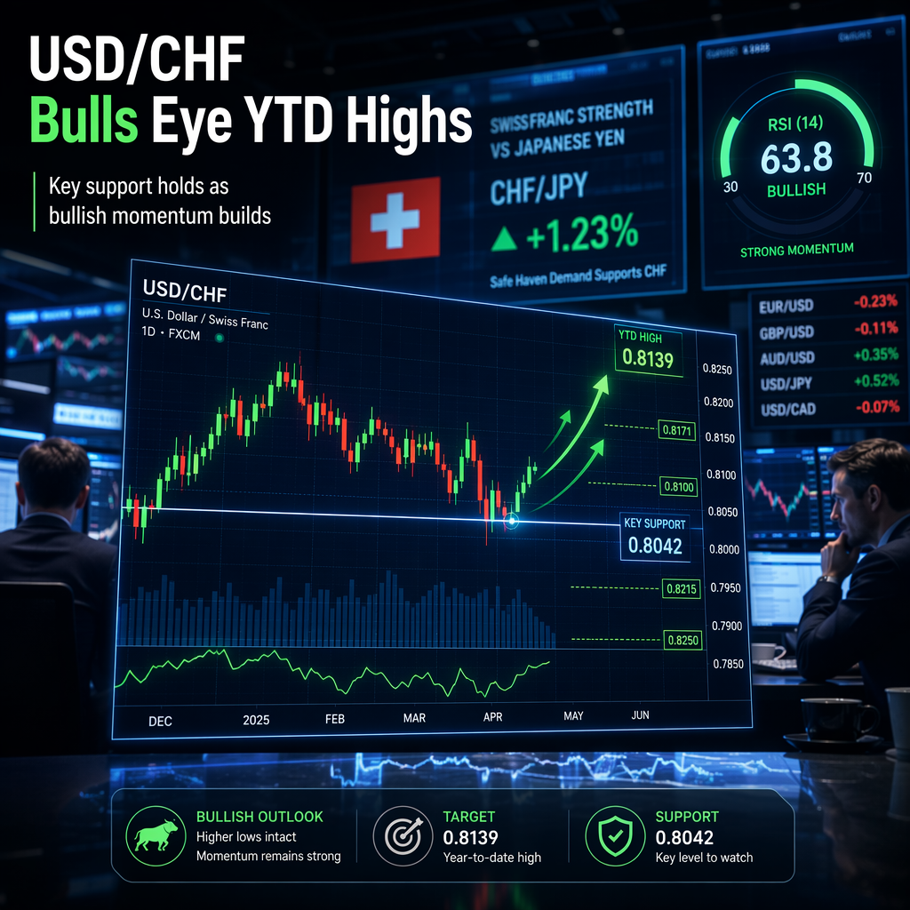 USD/CHF Holds Key Support as Bulls Target Year-to-Date Highs