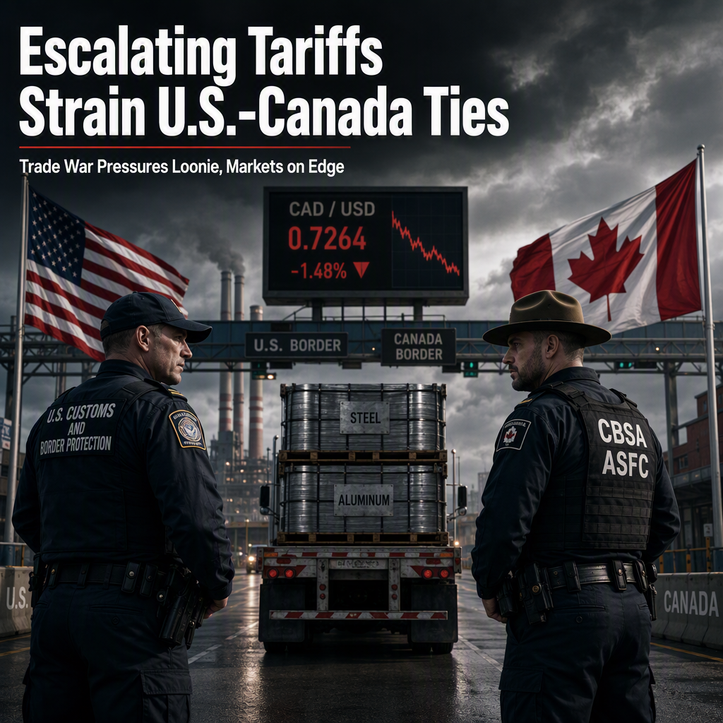 Escalating U.S.-Canada Trade Dispute Triggers Tariff Increases and Risks for Canadian Dollar