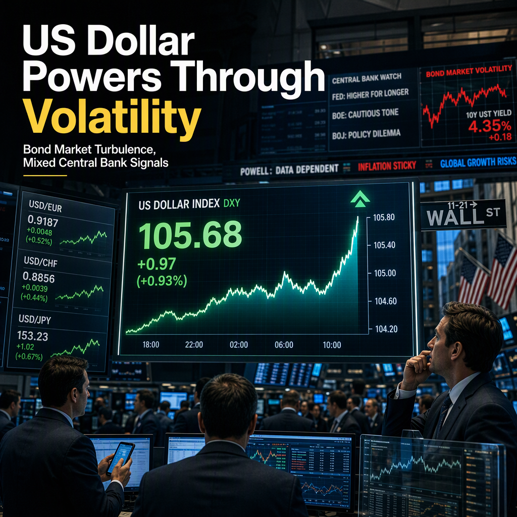 US Dollar Holds Firm Amid Bond Market Volatility and Mixed Central Bank Signals