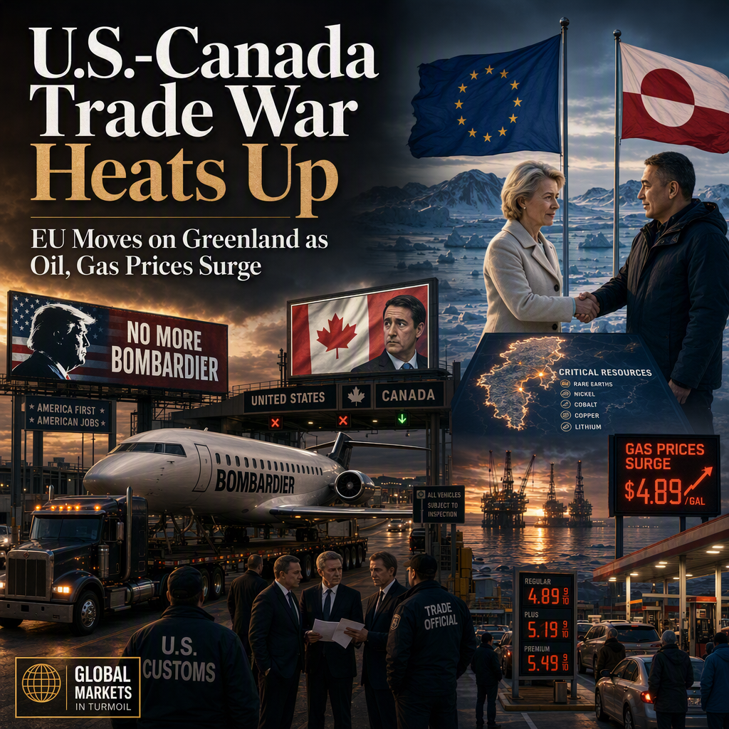 U.S.-Canada Trade Tensions Escalate as Trump Targets Bombardier; EU Boosts Greenland Ties Amid Geopolitical Shifts
