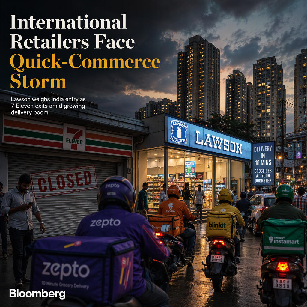 7-Eleven's India Exit Highlights Hurdles for Lawson Amid Quick-Commerce Boom