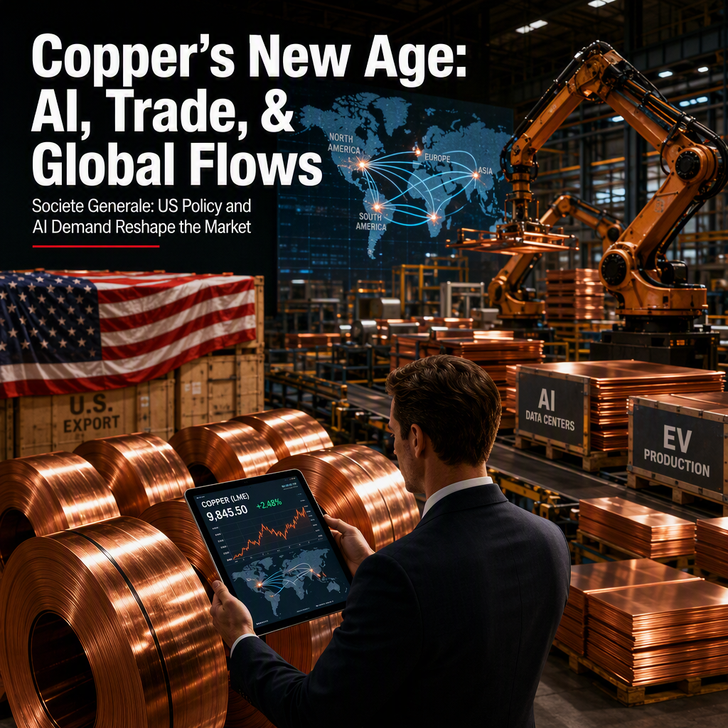 AI Investment and US Trade Policy Drive Copper Market Transformation, Says Societe Generale