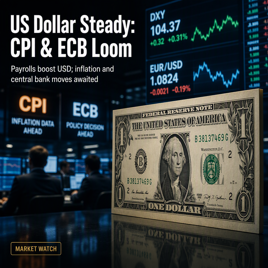 US Dollar Holds Firm After Strong Payrolls; CPI and ECB Decisions Awaited