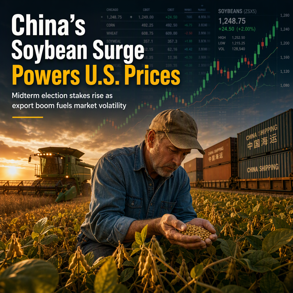 China's Soybean Buying Spree Lifts U.S. Prices Ahead of Midterm Elections