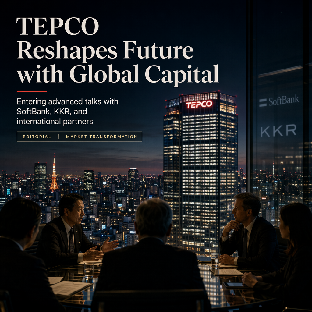 TEPCO Advances Capital Tie-Up Talks with SoftBank, KKR, and Other Major Investors