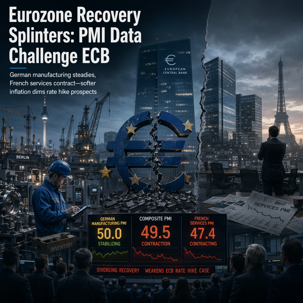 Eurozone PMIs Reveal Diverging Recovery and Weaken ECB Rate Hike Case