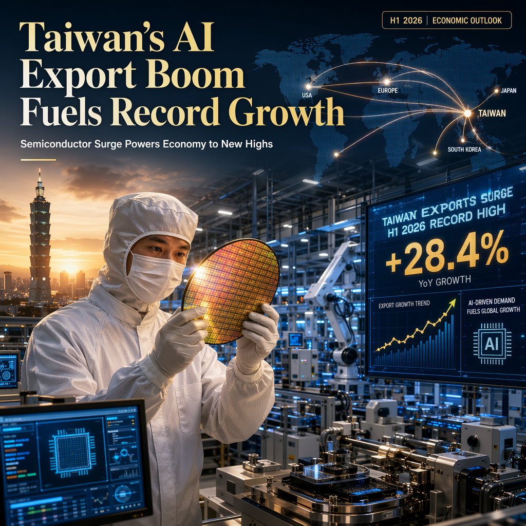 Taiwan's Exports Surge Nearly 50% in H1 2026 Amid AI Boom, Fueling Record Economic Growth