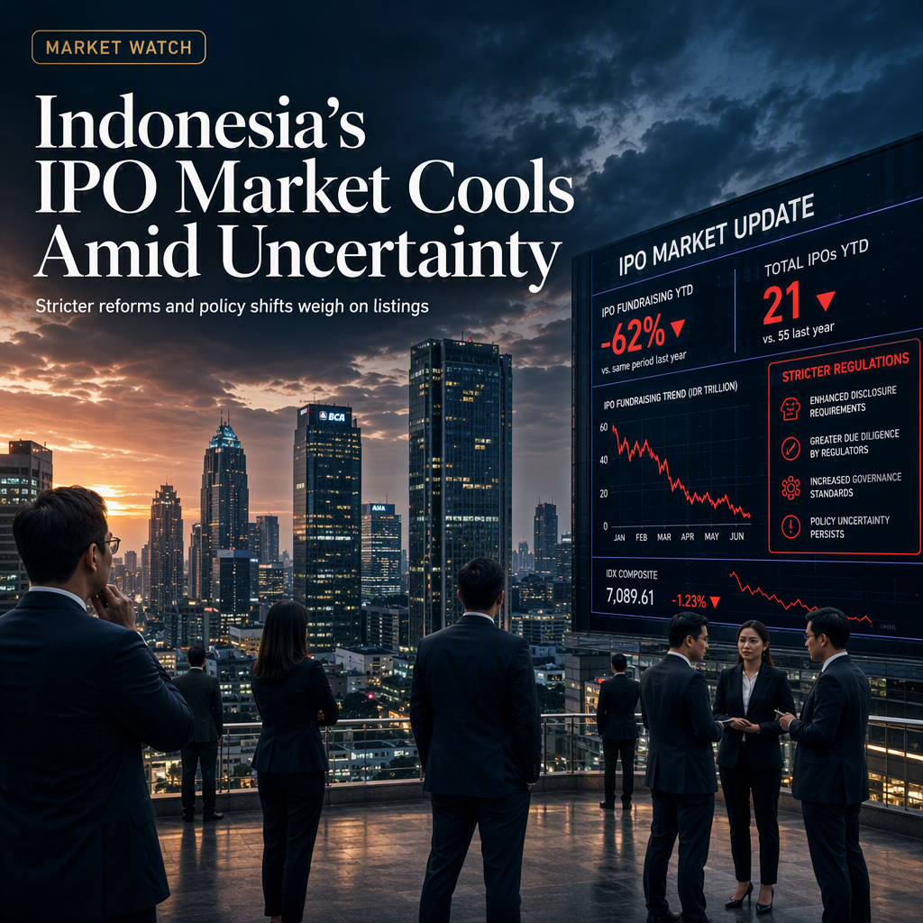 Indonesia's IPO Market Slows Amid Stricter Reforms and Policy Uncertainty