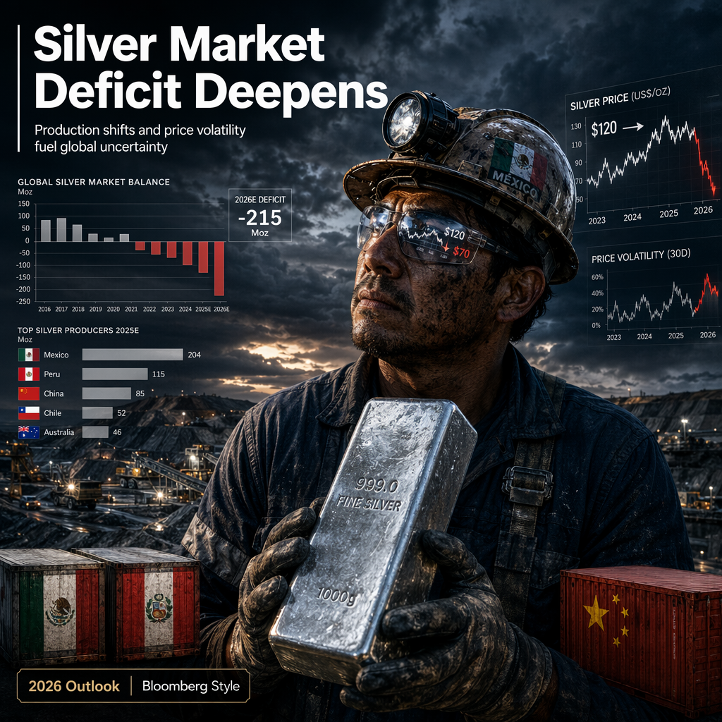 Silver Market Faces Sixth Consecutive Deficit Amid Production Shifts and Price Volatility