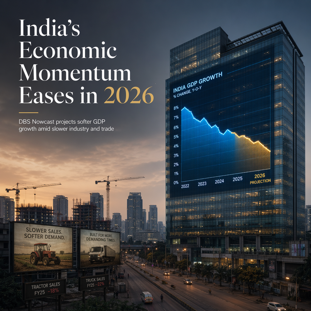 DBS Nowcast Signals Slower GDP Growth Momentum for India in 2026