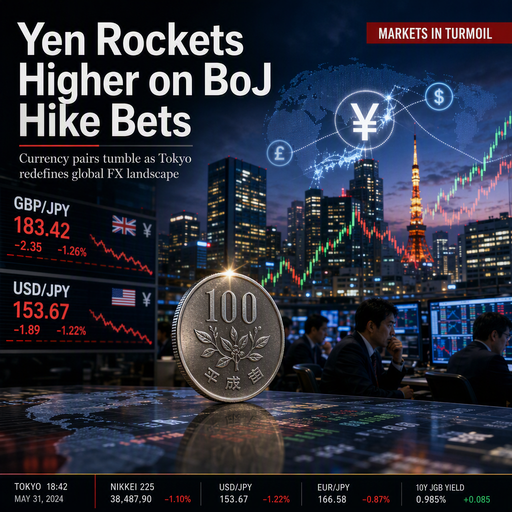 Japanese Yen Surges as BoJ Rate Hike Bets Intensify, Pressuring Major Currency Pairs