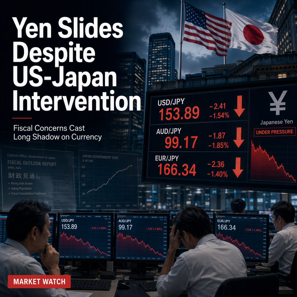 Yen Remains Under Pressure Despite Recent US-Japan Intervention as Fiscal Concerns Persist