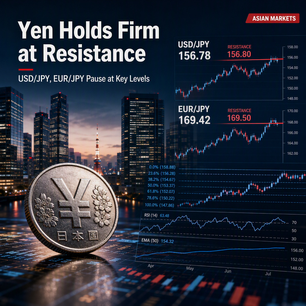 Yen Holds Firm as USD/JPY and EUR/JPY Face Technical Resistance Amid Mixed Sentiment