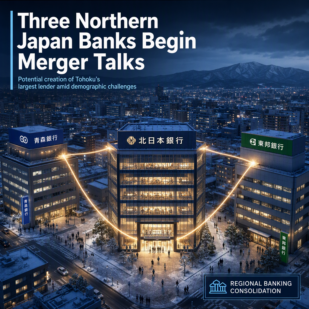Three Northern Japan Banks Enter Merger Talks to Form Tohoku's Largest Lender