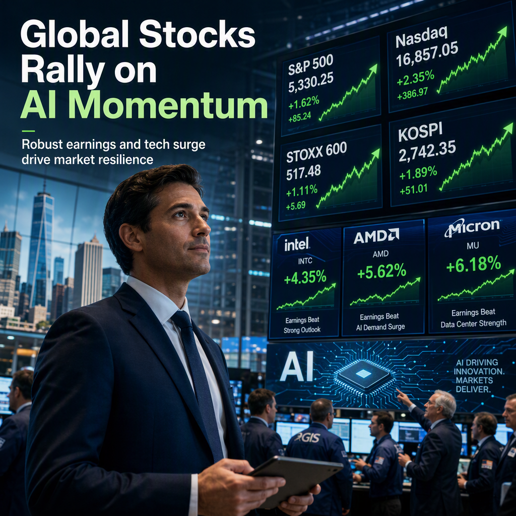 Global Equities Surge as Robust Earnings and AI-Led Rally Drive Market Gains