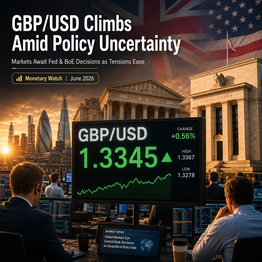 GBP/USD Rises as Markets Await Fed and BoE Policy Decisions Amid Middle East De-escalation