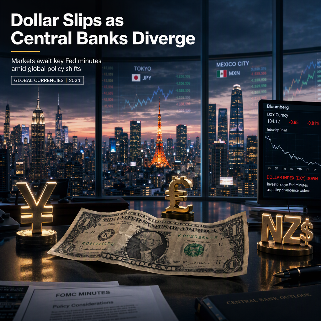 US Dollar Weakens Against Major Currencies Ahead of Fed Minutes as Global Central Banks Signal Divergence
