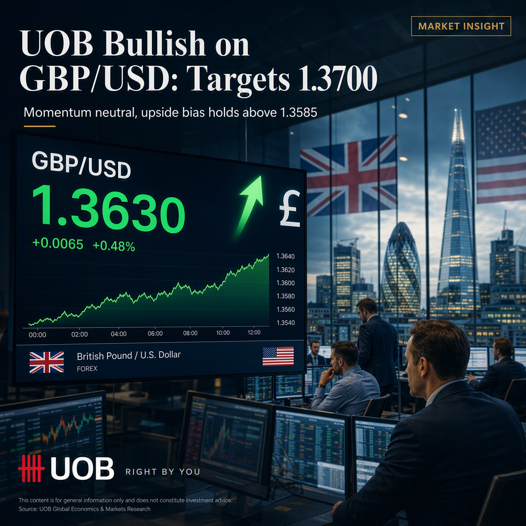 UOB Maintains Bullish Outlook for British Pound, Eyes 1.3700 Against US Dollar