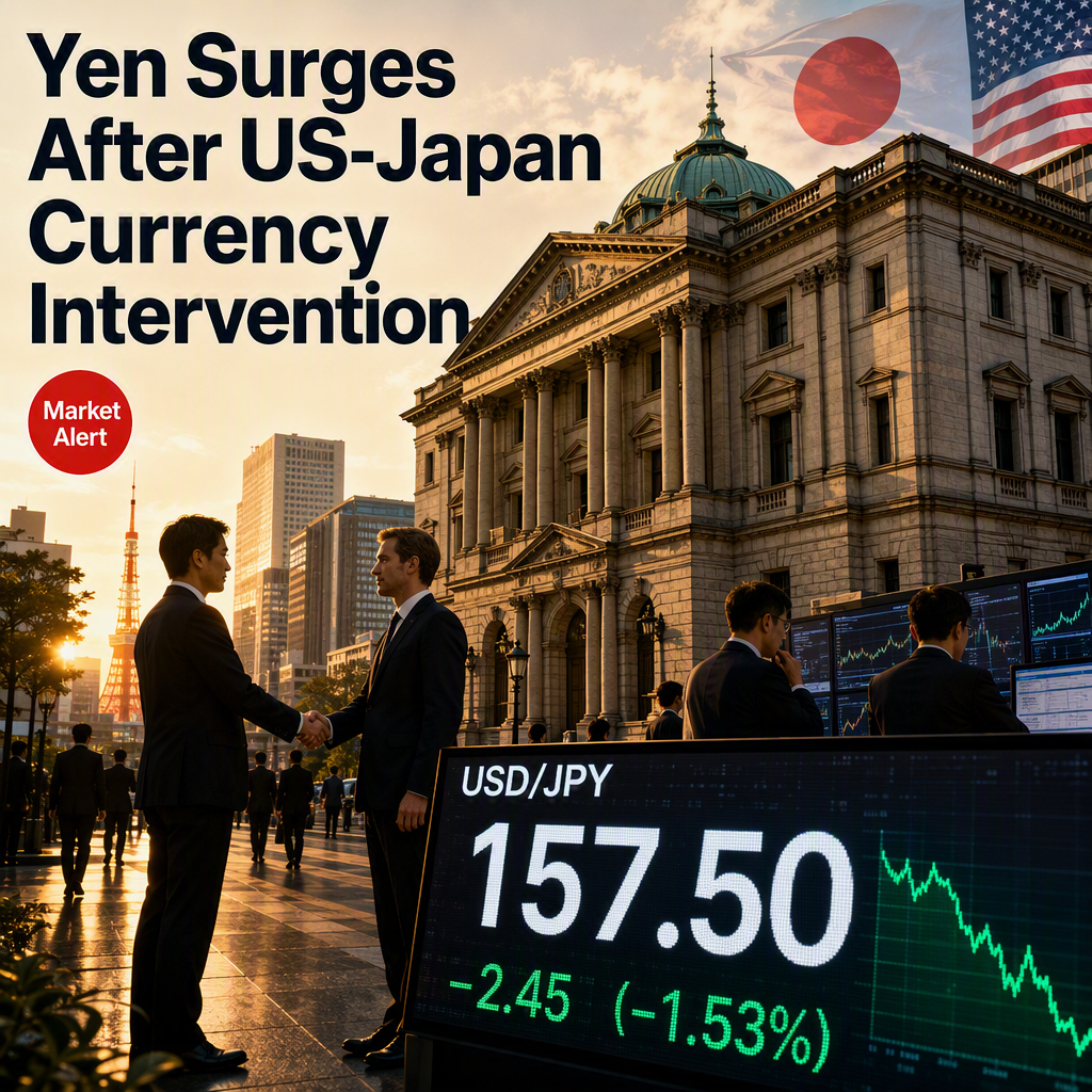 Japanese Yen Strengthens Near 157.50 After US-Japan Coordinated Currency Intervention