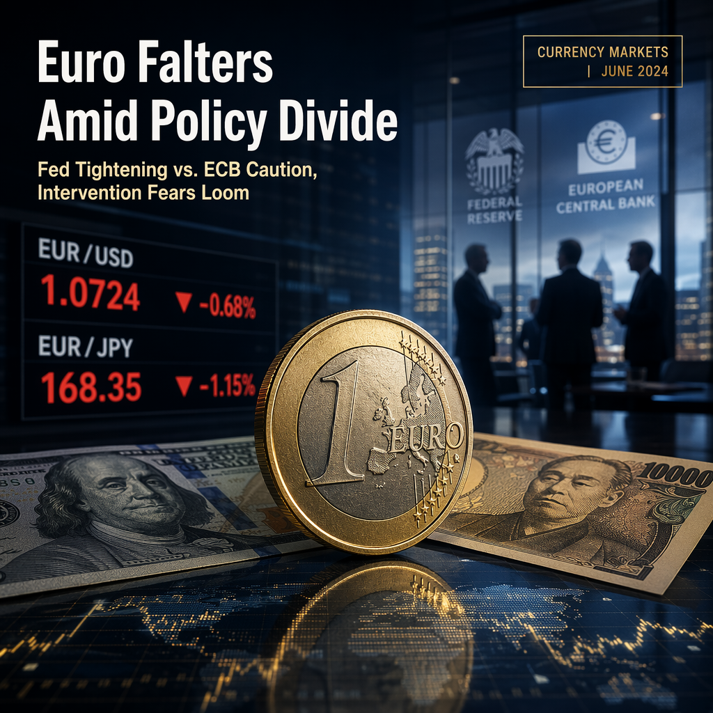 Euro Slides Against Dollar and Yen Amid Diverging Central Bank Policies and Intervention Fears