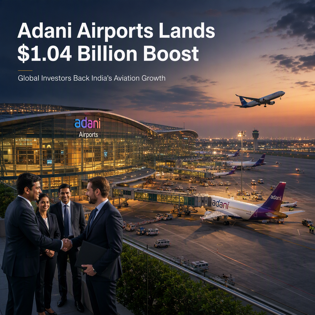 Adani Airport Holdings Secures $1.04 Billion Investment from BlackRock, Temasek, and Others