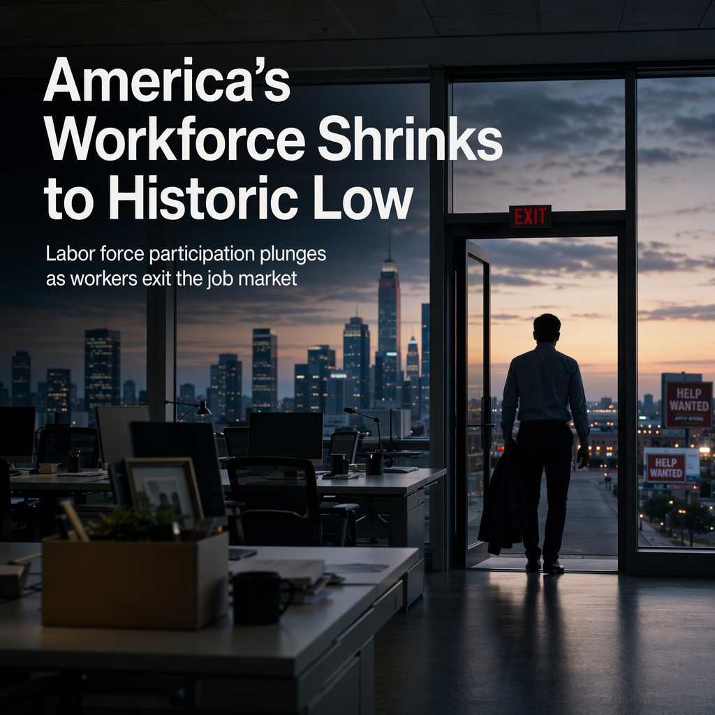 U.S. Labor Force Participation Rate Falls to 50-Year Low as Workers Exit Job Market