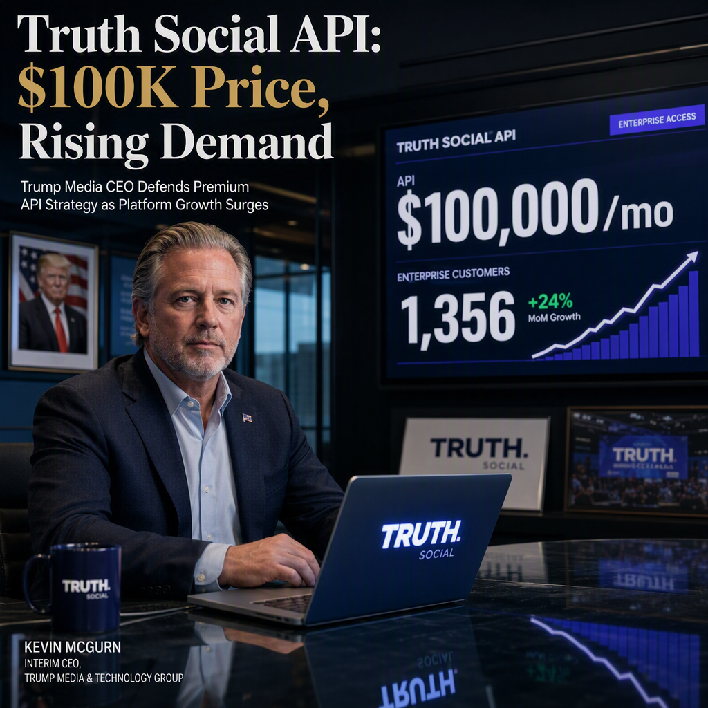 Trump Media CEO Defends $100,000/Month Truth Social API as Customer Base Grows