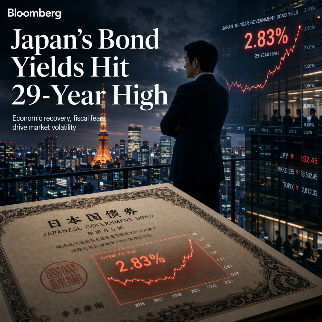 Japan's Long-Term Interest Rate Surges to 2.83%, Highest Level in 29 Years