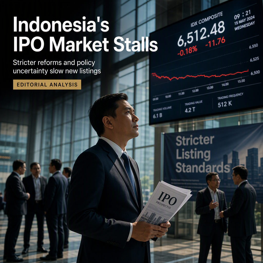 Indonesia's IPO Market Slows Amid Stricter Reforms and Policy Uncertainty