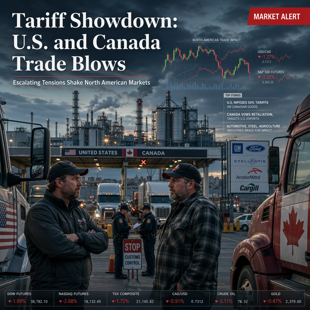 U.S. Slaps 50% Tariffs on Canadian Goods After Trade Talks Collapse, Canada Vows Retaliation