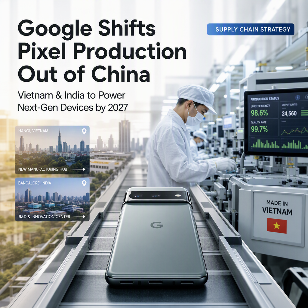 Google to Relocate All Pixel Manufacturing from China by 2027, Plans Production Boost