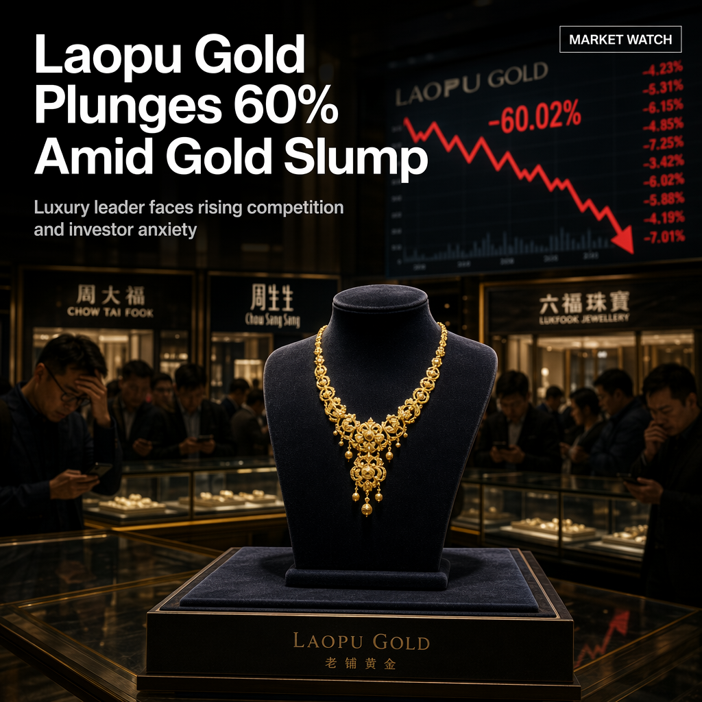 Laopu Gold Faces 60% Stock Plunge Amid Global Gold Price Slump and Rising Competition