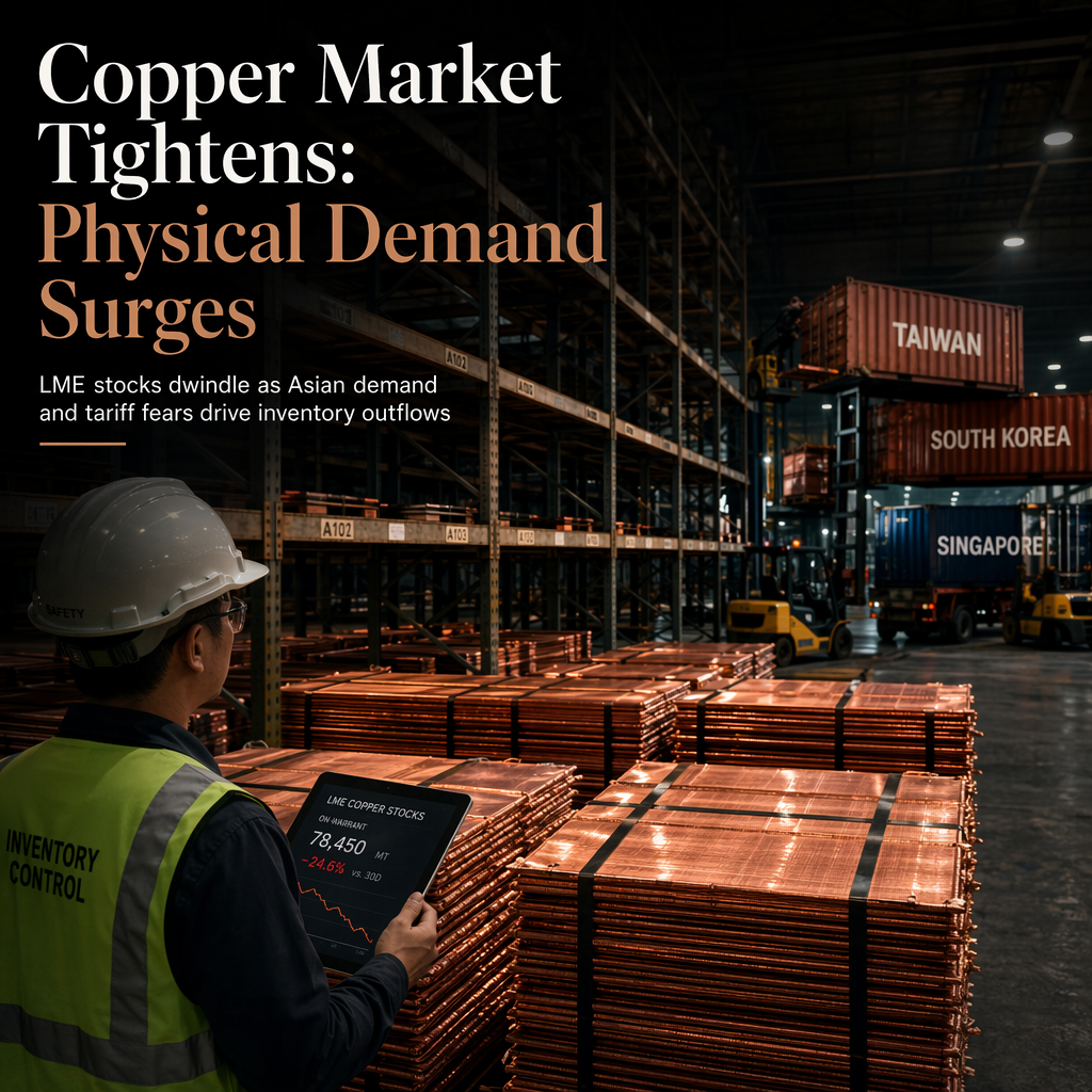 Copper Prices Bolstered by Tightening LME Stocks and Surging Physical Demand