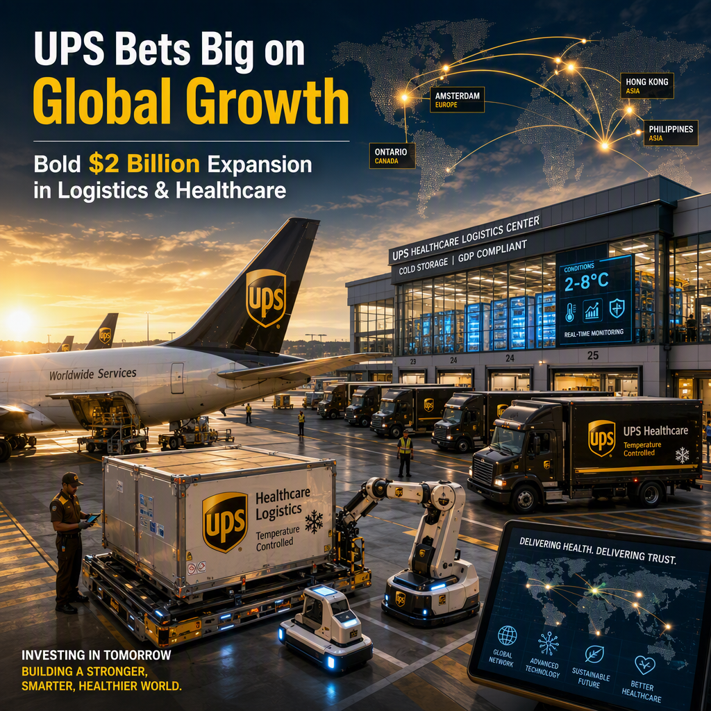 UPS Commits Over $2 Billion to Global Expansion and Healthcare Logistics Through 2028
