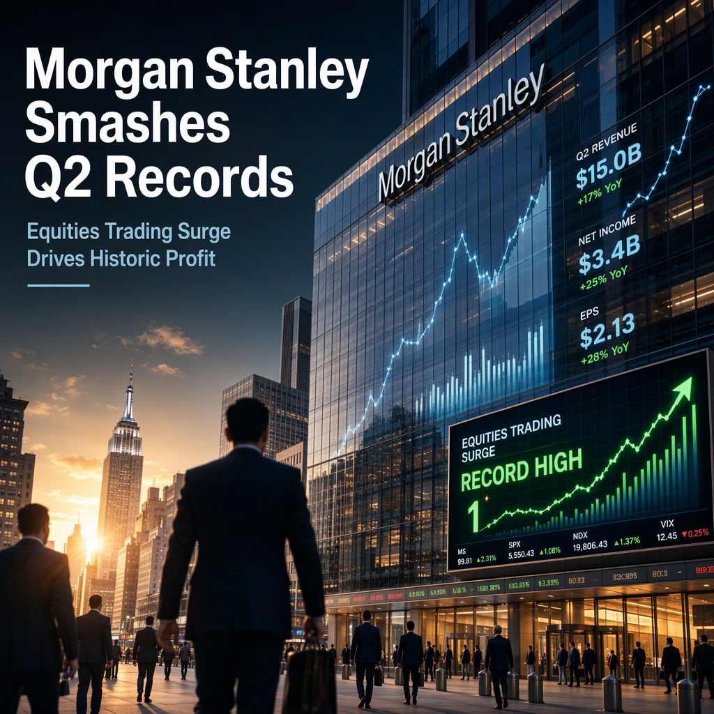 Morgan Stanley Reports Record Q2 Revenue and Profit on Equities Trading Surge