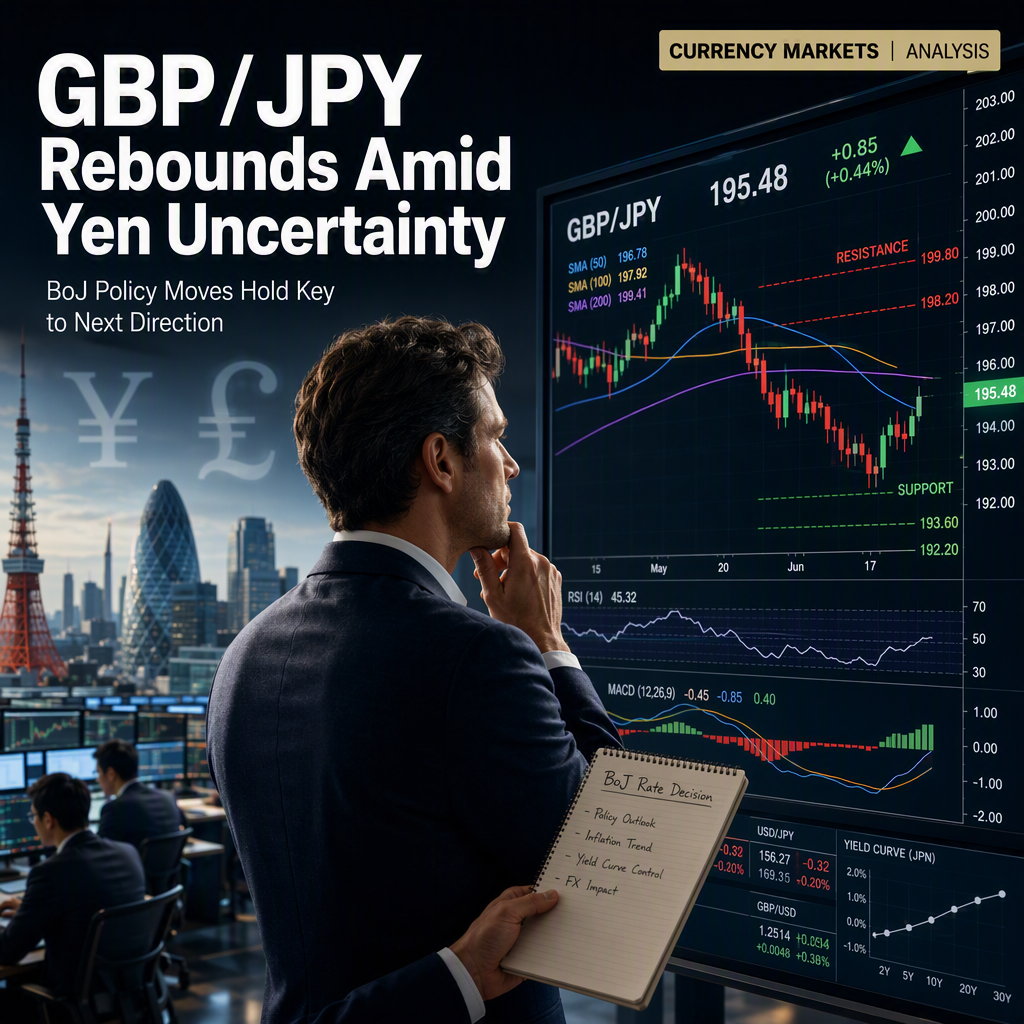 GBP/JPY Rebounds After 4% Slide as Yen Strength Eases; Analysts See Limited Near-Term Upside Pending BoJ Action