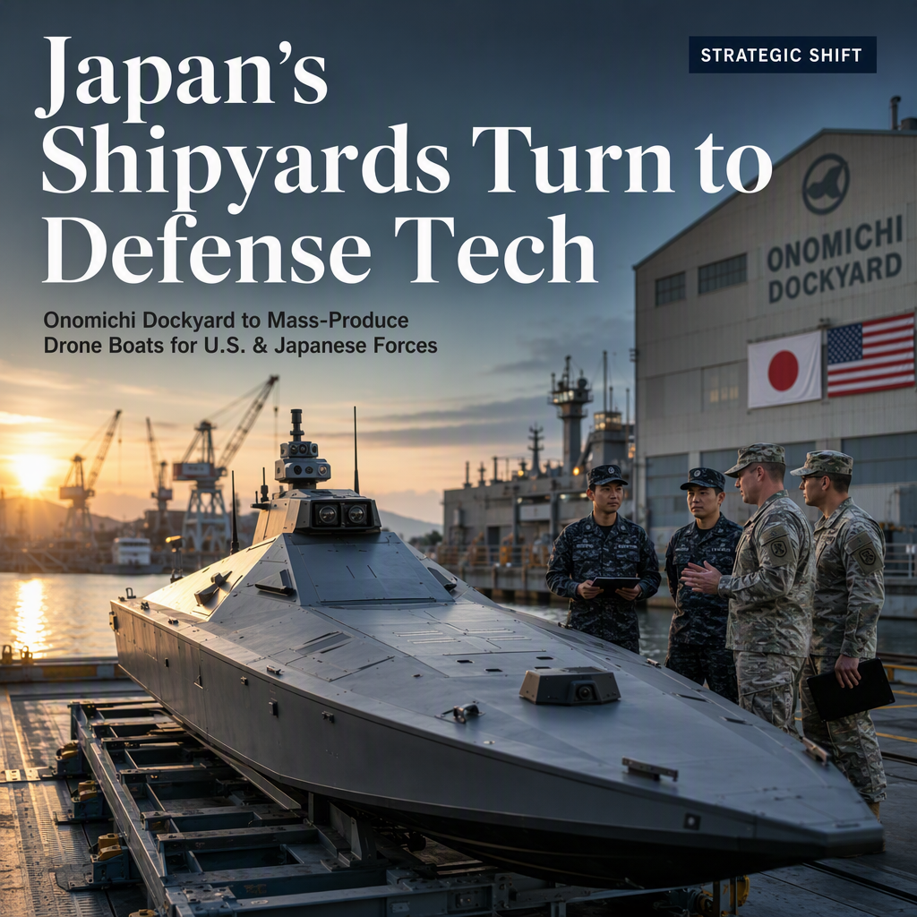 Onomichi Dockyard to Mass-Produce Drone Boats for Japanese and U.S. Military
