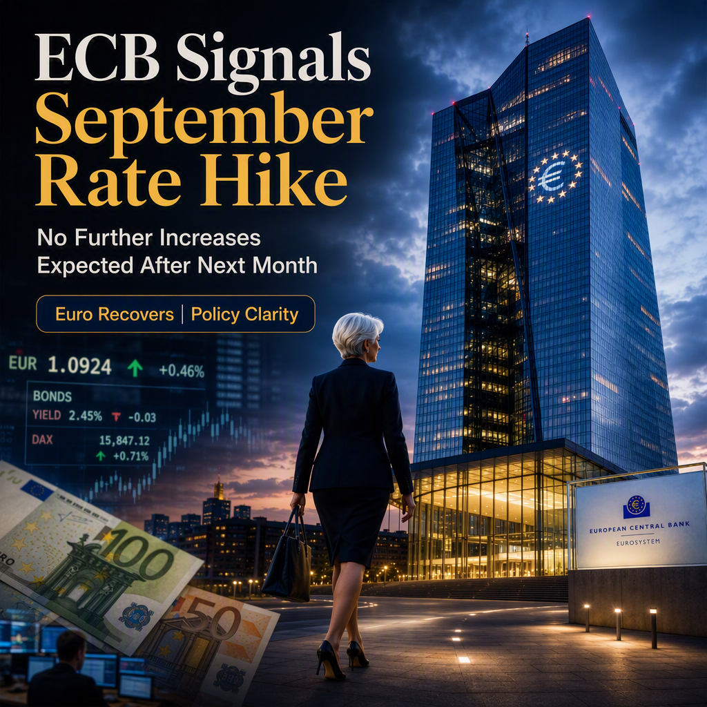 ECB Poised for September Rate Hike, Signals End to Further Increases