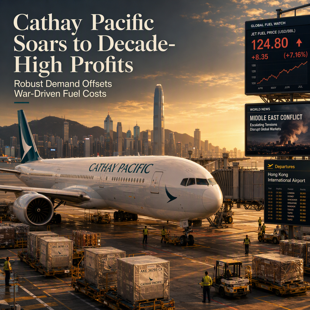 Cathay Pacific Achieves Best First-Half Profit Since 2010 Amid Strong Demand Despite War-Driven Fuel Costs